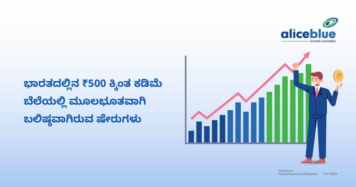 ಭಾರತದಲ್ಲಿನ ₹500 ಕ್ಕಿಂತ ಕಡಿಮೆ ಬೆಲೆಯಲ್ಲಿ ಫಂಡಮೆಂಟಲಿ ಸ್ಟ್ರಾಂಗ್ ಷೇರುಗಳು-Top Fundamentally Strong Stocks under ₹500 in India - featured image