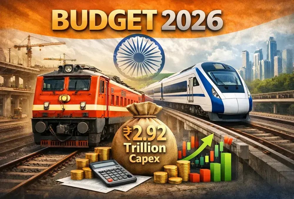 बजट 2026 ने Indian Railways को अब तक का सबसे बड़ा ₹2.92 ट्रिलियन का कैपेक्स बढ़ावा दिया; चर्चा में रहने वाले स्टॉक्स यहां देखें।
