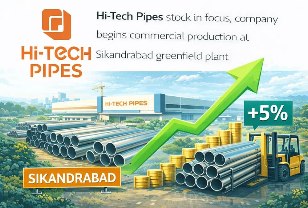 Hi-Tech Pipes stock in focus, company begins commercial production at Sikandrabad greenfield plant