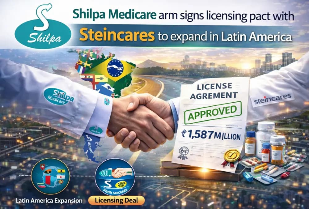 Shilpa Medicare की शाखा ने Latin America में विस्तार के लिए Steincares के साथ लाइसेंसिंग समझौता किया।