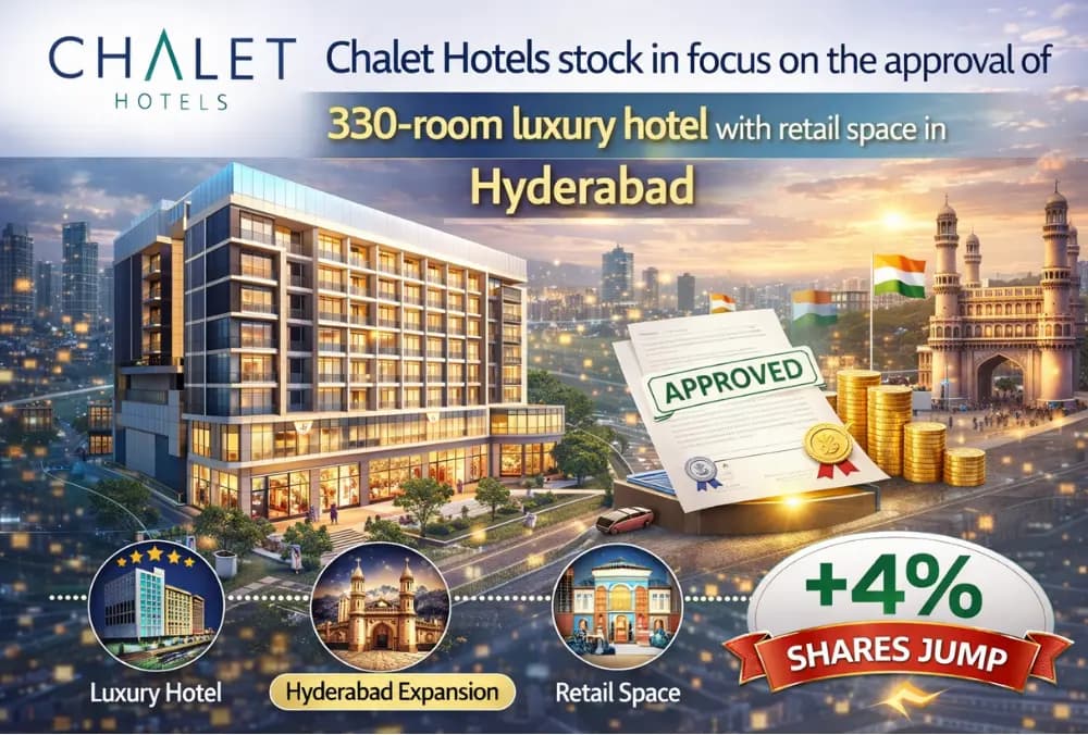 Chalet Hotels stock in focus on the approval of 330-room luxury hotel with retail space in Hyderabad
