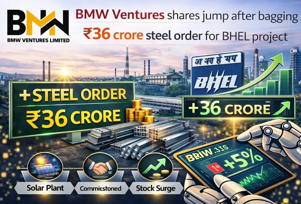 BMW Ventures shares jump after bagging ₹36 crore steel order for BHEL project
