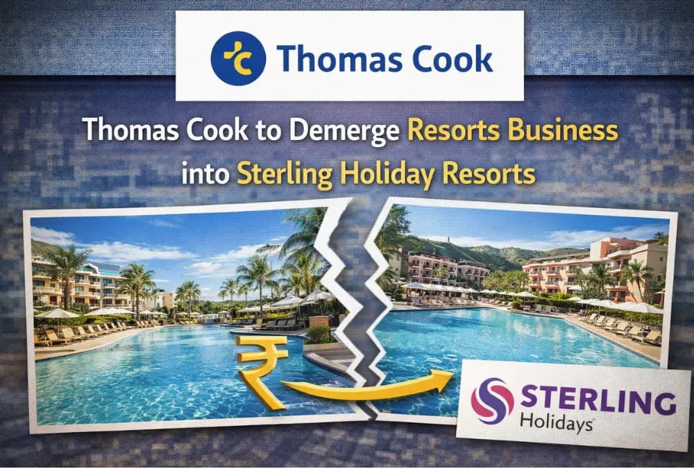 Thomas Cook अपने Resorts बिजनेस को Sterling Holiday Resorts में डीमर्ज किया।