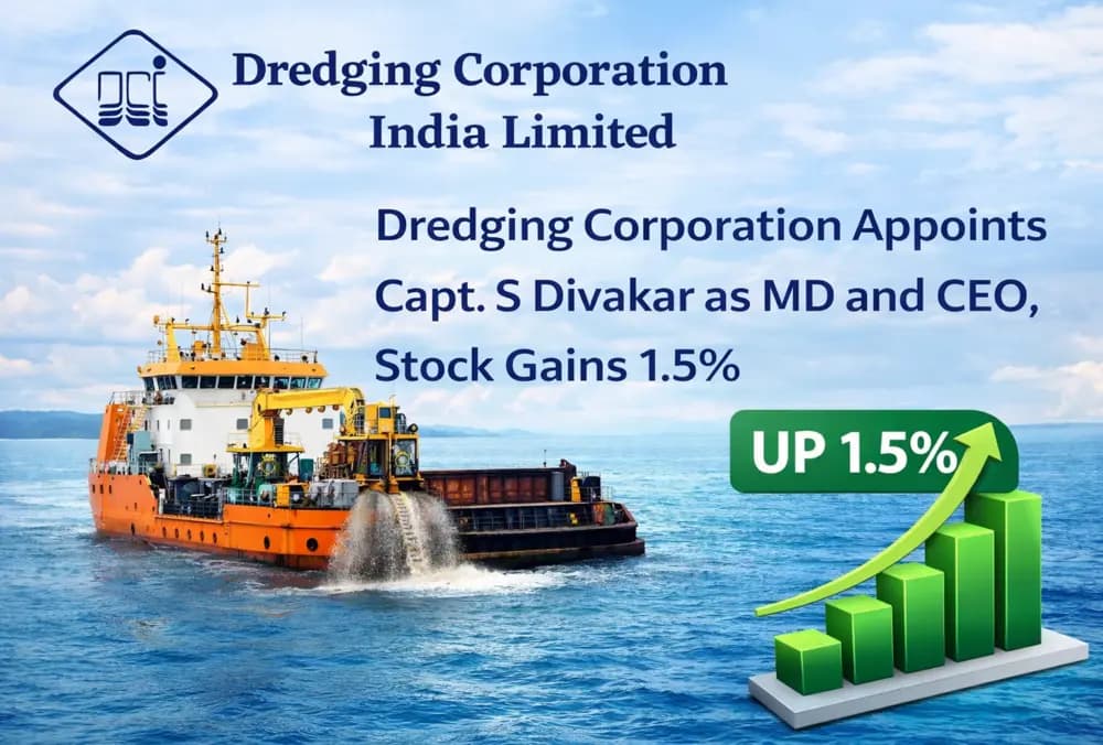 Dredging Corporation Appoints Capt. S Divakar as MD and CEO, Stock Gains 1.5%