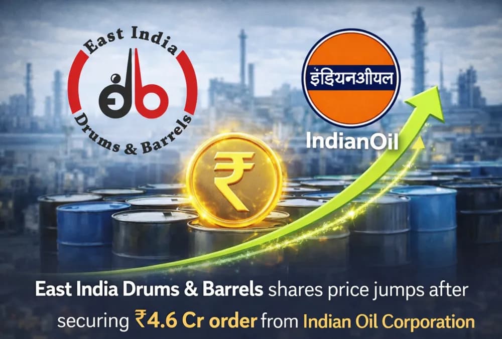 East India Drums & Barrels shares price jumps after securing ₹4.6 Cr order from Indian Oil Corporation