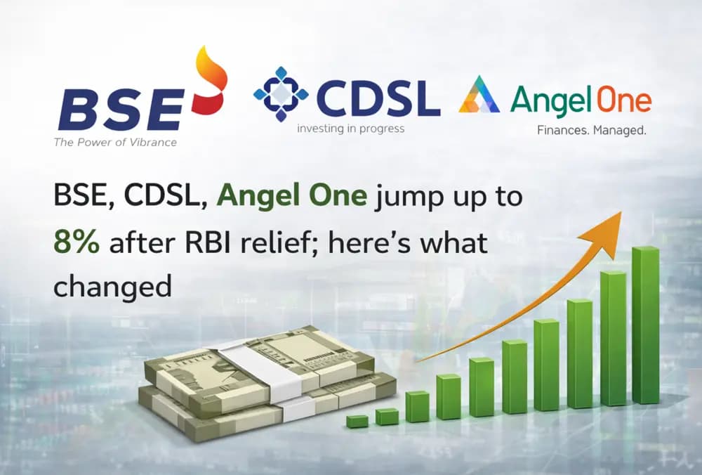 BSE, CDSL, Angel One RBI राहत के बाद 8% तक का उछाल; यहाँ जाने पूरी जानकारी।