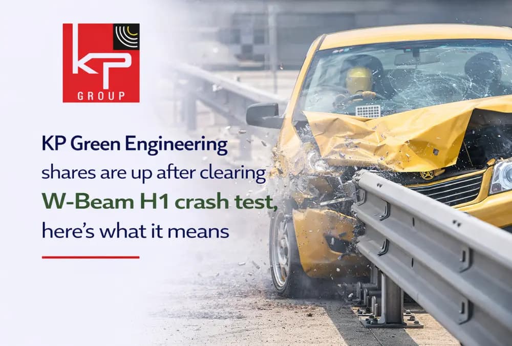 KP Green Engineering के शेयर में बढ़त, W-Beam H1 क्रैश टेस्ट पास करने के बाद, विवरण यहाँ देखें।