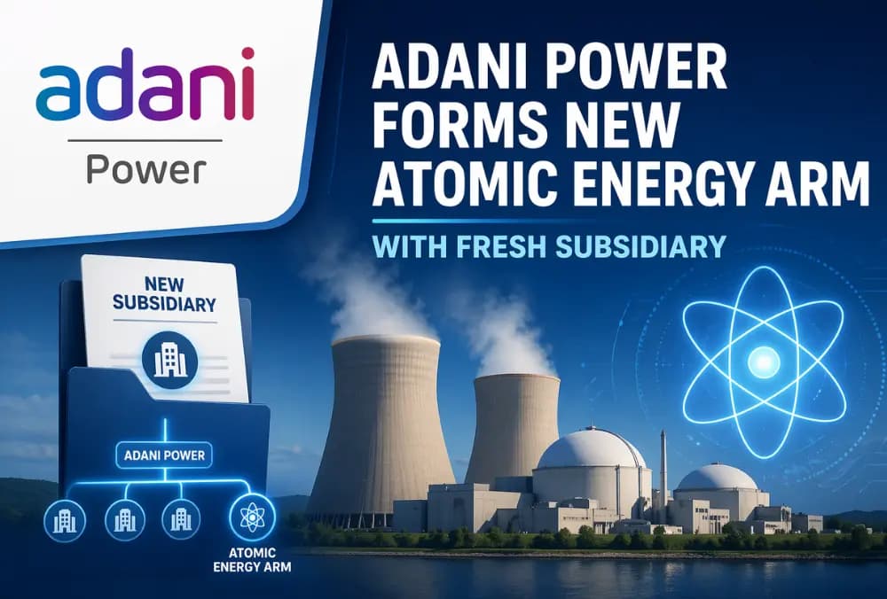 Adani Power ने नई सब्सिडियरी के साथ परमाणु ऊर्जा का नया विभाग बनाया।