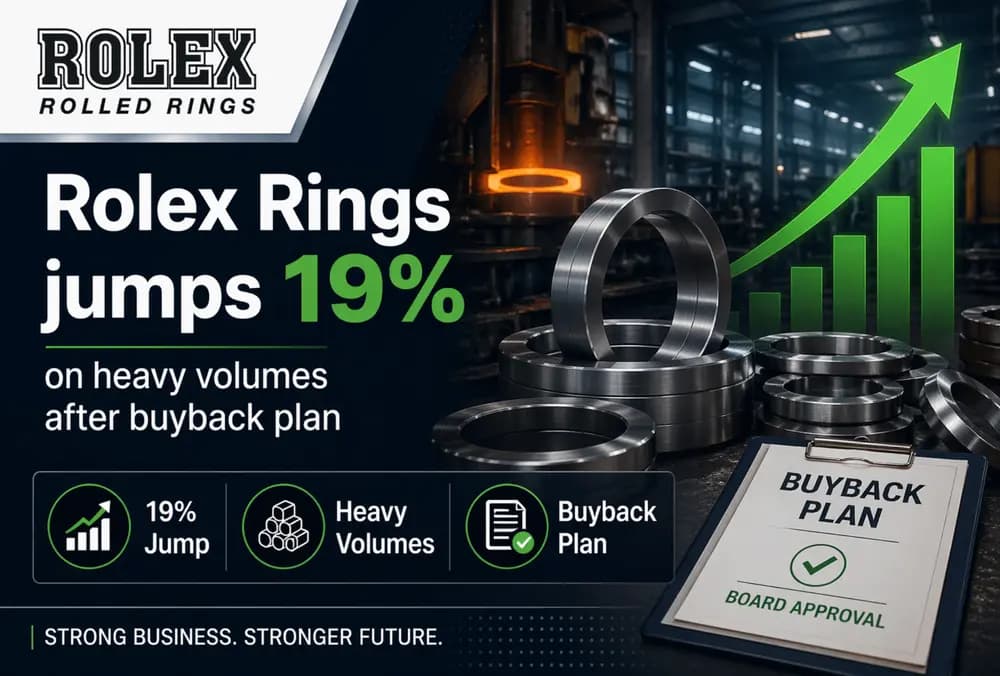 Rolex Rings jumps 19% on heavy volumes after buyback plan
