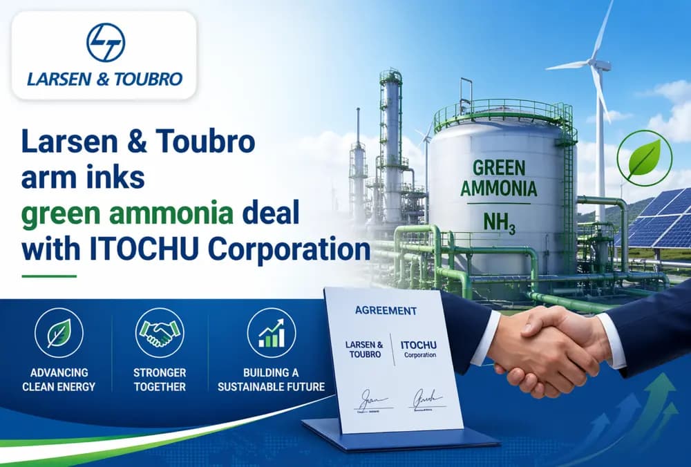 Larsen & Toubro arm inks green ammonia deal with ITOCHU Corporation