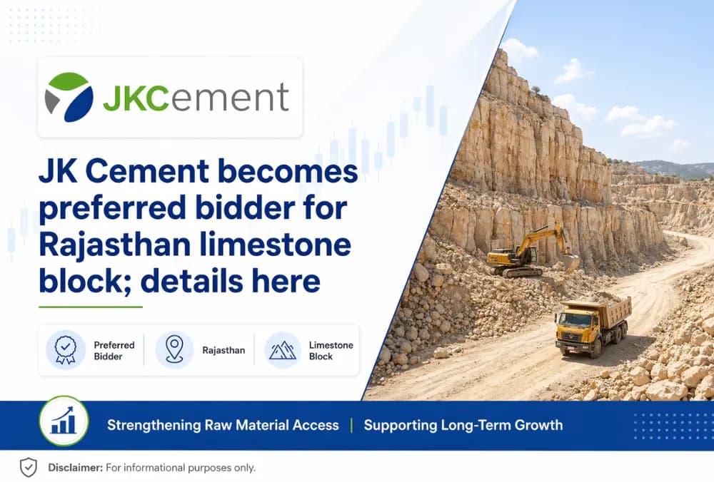 JK Cement becomes preferred bidder for Rajasthan limestone block; details here