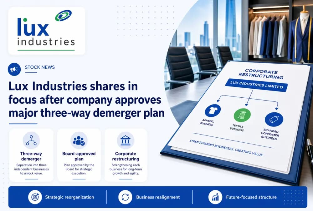 Lux Industries shares in focus after company approves major three-way demerger plan
