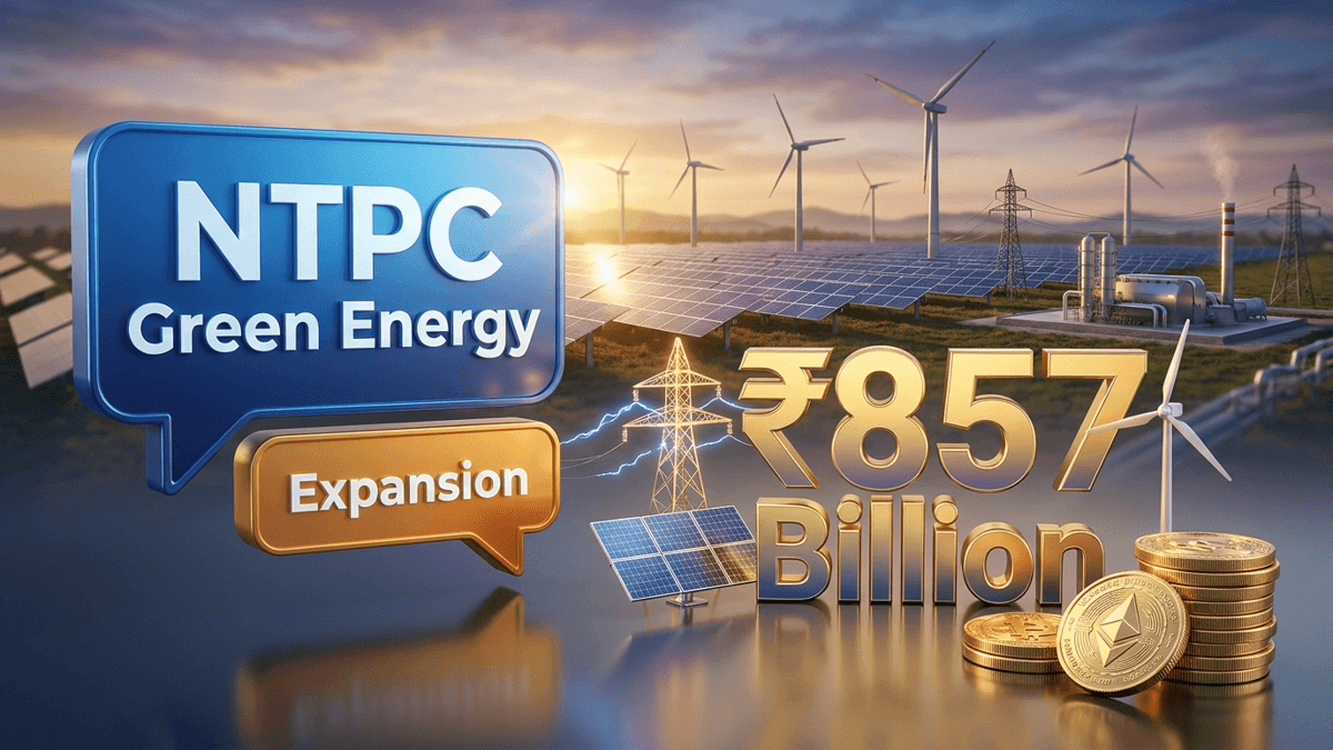 NTPC Green Energy का मूल्यांकन 17GW विस्तार के बीच ₹857 अरब पहुंचा