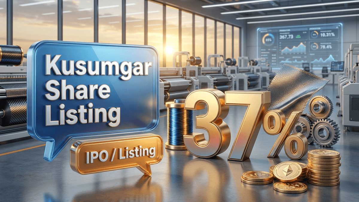 Kusumgar Share Listing Price Jumps 37% to Reward IPO Investors
