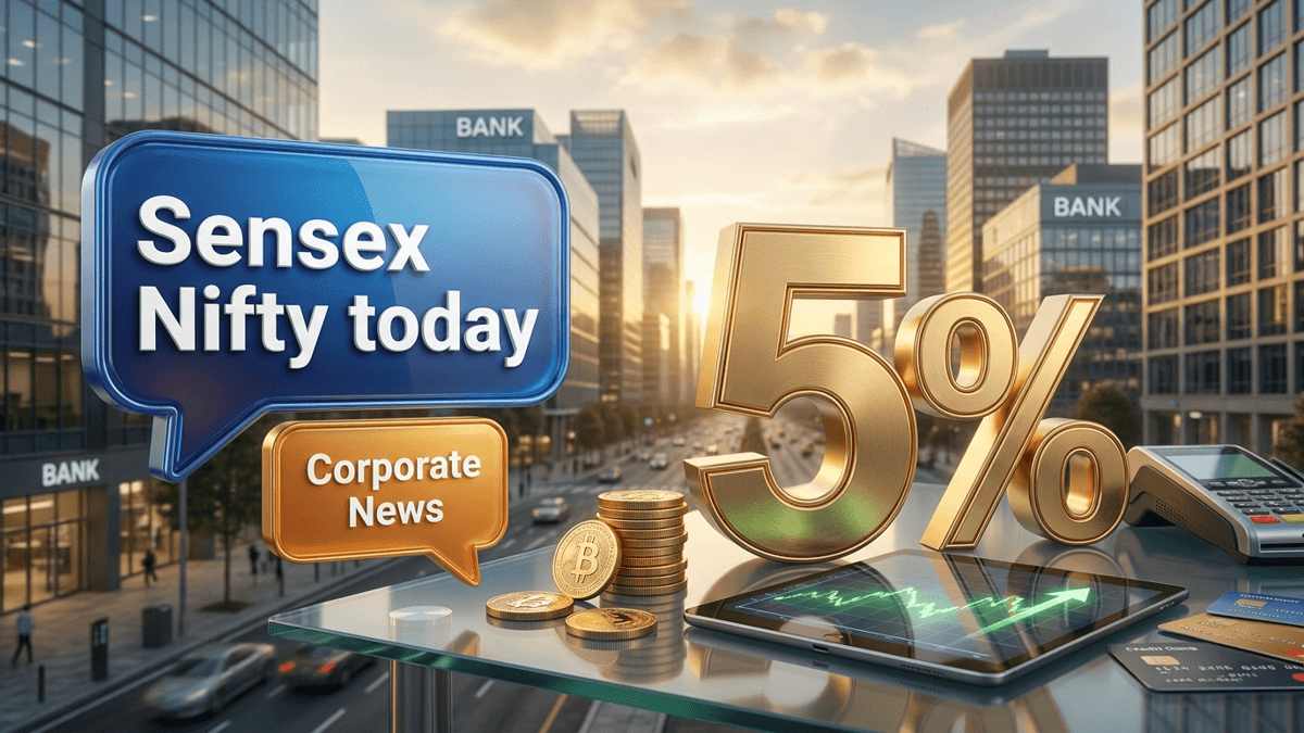 Sensex Nifty today August 2026 - ब्रेंट क्रूड में 5% की गिरावट से बाजार में उछाल