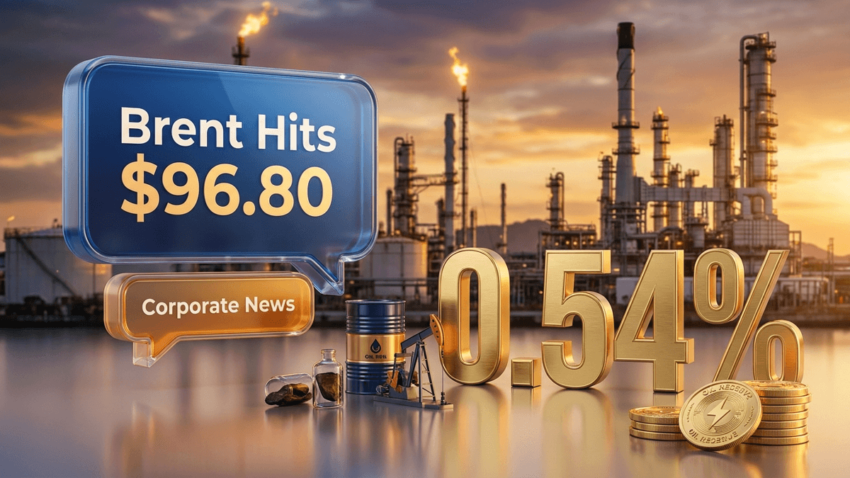 Brent Hits $96.80 - Crude oil price today September 2026 Supply Tensions