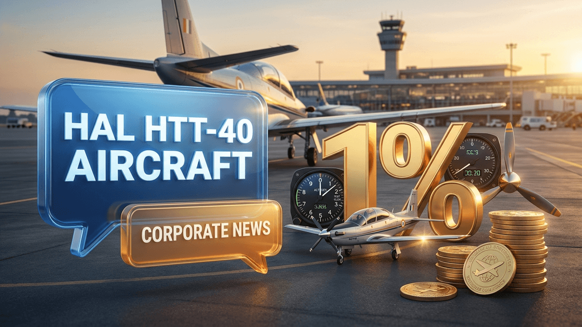 HAL HTT-40 aircraft delivery news: स्टॉक में 1% की तेजी, IAF को आपूर्ति शुरू