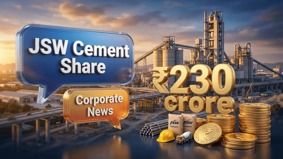 JSW Cement Share Price Dips - ₹230 crore GST नोटिस से निवेशक चिंतित